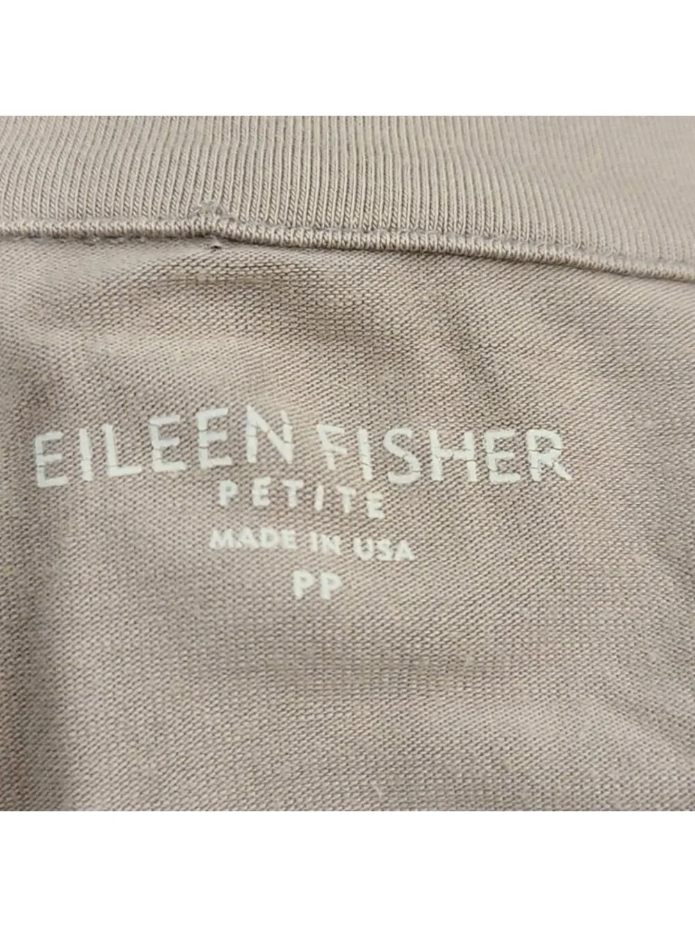 Eileen Fisher taupe zip up jacket